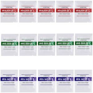 Lot de 15 poudres d'étalonnage pour pH-mètre 4.00 | 6.86 | 9.18, poudre d'étalonnage du pH, solution tampon pH (BMUT UG (haftungsbeschränkt), neuf)