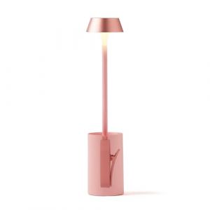 Lexon MIMI Lampe de Lecture &agrave; Pince, Lumi&egrave;re pour Lire au Lit, Socle Inclus pour Table de Chevet, 9 couleurs LED, Accessoire Liseuse Rechargeable USB-C - Rose (LEXON DESIGN, neuf)