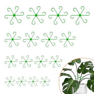 16 Pi&egrave;ces Tuteur pour Plantes d'Int&eacute;rieur ，Porte-tiges tuteur Plante,tuteur Plante Interieur Clips de Jardin pour Plantes Grimpantes en Pot(4 Tailles) (Zhenxikeji, neuf)