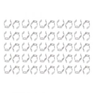 sourcing map 50 Pcs T8 Tube Fluorescent 016 Support lampe Douille Douille Clips suspension (Weisser Berg, neuf)