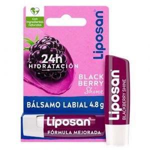 Liposan Blackberry Shine (1 x 4,8 g) Baume à lèvres à la framboise Baume à lèvres coloré Baume à lèvres hydratant pour des lèvres belles, douces et juteuses (Beautic.Shop, neuf)