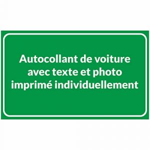 Kiwistar Autocollant pour Voiture - avec Texte et Photo personnalis&eacute;s - Publicit&eacute; pour Entreprise - Personnalis&eacute; pour Voiture, Camion de Voiture (Vert, 30x10 cm) (Kiwistar, neuf)