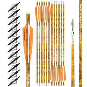 surwolf Boulon d'arbal&egrave;te 16 "17" 18 "20" 22 "Fl&egrave;ches d'arbal&egrave;te en Carbone, pour tir &agrave; l'arc,fl&egrave;che en Carbone pour arbal&egrave;te fl&egrave;ches d'arbal&egrave;te de Chasse 12 pcs (orange2 Set, 20") (NGL Shop, neuf)