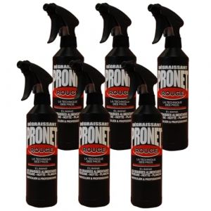 PRONET D&eacute;graissant cuisine puissant - Nettoie et d&eacute;graisse efficacement toutes les surfaces - Action rapide et efficace sur les graisses alimentaires carbonis&eacute;es et anciennes - Spray Lot de 6x500Ml (La manufacture PRONET, neuf)
