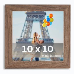 Victor Cadre Photo Klee 10x10 cm en Brun - Simple et Moderne en Bois - Châssis pour l'image 10x10 Marron (Victor_Store, neuf)