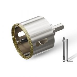 CSOOM Foret pour verre 55 mm avec 2 forets de centrage, foret pour carrelage, c&eacute;ramique, marbre, calcaire (wuxuefi, neuf)