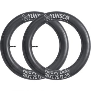 YunSCM 2PCS 45/57-355 &eacute;paissies Chambre &agrave; air 18x1.75/1.95/2.10/2.25 AV32mm Valve Compatible 18 Pouces Chambre &agrave; air 18x1.75 18x1.95 18x2.0 18x2.10 18x2.125 18x2.20 18x2.25 (YunSCM Direct, neuf)