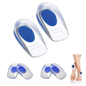 Youery Talonnettes en Gel, 2 Paires Talonnettes Gel Talon Coussin, Epine Calcaneenne Silicone Talonette, Soulage Douleurs Pieds Semelle Talon, Tendinite et Fasciite Plantaire Orthopédique Coussinet M (TQinky, neuf)