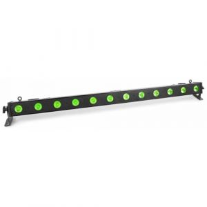 BeamZ LCB140 - Barre LED, 12x LED 6W Couleurs Rouge, Vert, Bleu, Blanc, Mode DMX ou Autonome, Fonction Master/Slave, Shows Préprogrammés, Panneau d'Affichage (Sono Matériel, neuf)