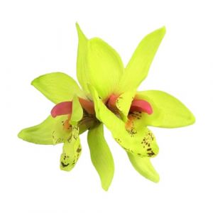 Épingle à cheveux en forme de fleur cymbidium réaliste élégante pour mariage - Pince latérale antidérapante pour façonner les cheveux (anbeidianzi, neuf)