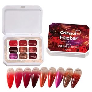 Kukecai Vernis &agrave; Ongles Rouge Fonc&eacute; - 18ml No&euml;l S&eacute;chage Rapide 9 Panneaux Fournitures de Beaut&eacute;,Vernis &agrave; Ongles Rouge &Eacute;tincelant | Pour Soins Manucure Salon Maison Voyage Mariage Spa F&ecirc;te Vacances &Eacute;t&eacute; (kukesai, neuf)