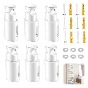 BosuLai Fixation Seche Serviette, 6 Pi&egrave;ces Support Seche Serviette, Support de Fixation pour Radiateur Distance r&eacute;glable 75-95mm, Mat&eacute;riau ABS, Compatible Radiateurs Droits et Courbes (Blanc) (TuXingMeiLing, neuf)