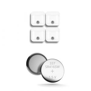 PingaOculto Espion Ecouteur sans fil Invisible &ndash; Pile bouton oxyde d'argent avec tension de batterie 1,55 V 8 mAh (4 unit&eacute;s de batterie 337 &ndash; SR416SW pour oreillette espion Vip Pro Mini ou SuperMini) (PingaOculto, neuf)