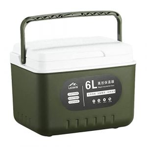 Petite Glacière Portable | Glacière Isotherme pour Aliments 6L | Glaciere Rigide Boîte Chaude Isolée avec Couvercle | Boîte Isotherme Rigide pour Pique-Nique avec poignée (herin, neuf)