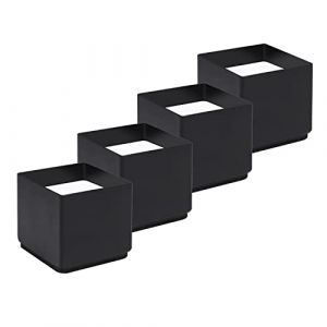 RCHYFEED Rehausseur Pieds de Lit 5cm, Lot de 4 &Eacute;largies Rehausseurs de Meuble 2 Pouces Acier Carbone Autocollant, Augmenter Hauteur de 50mm d&rsquo;Espace pour Canap&eacute; Lit, Table, Chaise, ​Bureau et Bedding (RCHYFEED-FR, neuf)
