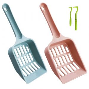 Pelle Litiere Chat 2 Pièces Pelle à Litière pour Chat Pelle Profonde Chat Litière Scoop Pelle Plastique Chat Scoop de LitièRe Pelle Litiere Chat pour Animaux de Compagnie,Avec 1 coupe - Puces (ALISTAIR STEELE LTD, neuf)