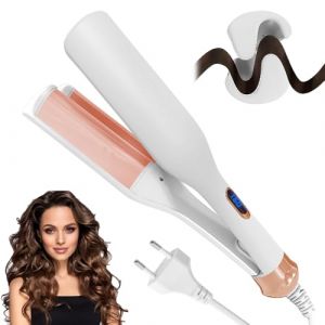 Fer à Onduler, Fer à Friser Boucles Pour Cheveux 32mm, Deep Waves, Mermaid Waves, Styliseur De Vagues, Fer à Friser Français Pour Cheveux Longs/Courts, 4 Température Réglable Bigou 160-220° (Blanc) (DongGuanShi JiJunShangMao YouXianGongSi, neuf)