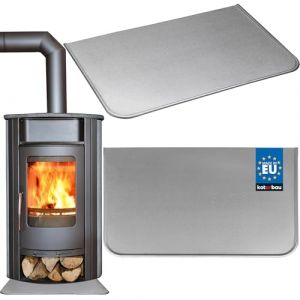 KOTARBAU&reg; Plaque de Sol pour Po&ecirc;le de Chemin&eacute;e 40 x 60 cm en Acier Galvanis&eacute; - Protection pour Foyers, Po&ecirc;les &agrave; Chemin&eacute;e et Fours (KOTARBAU, neuf)