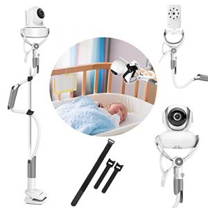 BURNNOVE Support de Babyphone Camera B&eacute;b&eacute; 850mm 720p Flexible Pliable Universel Solide Support de T&eacute;l&eacute;phone Portable sans Per&ccedil;age avec Bandouli&egrave;re Compatible avec la Plupart des Babyphones (AWI CAPIUIAL LIMITED s, neuf)