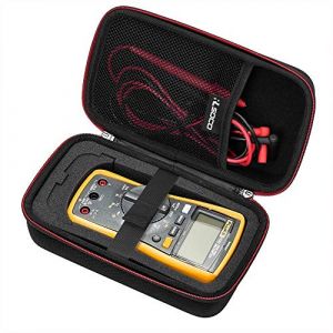 RLSOCO Housse Étui pour Multimètre numérique KAIWEETS/AstroAI/Crenova/PeakTech/Fluke 116/15b+/117/101/115/114 /175/113/179/106/17B+/233 et plus Multimètre numérique (Fermeture éclair rouge) (ChangTek EU, neuf)