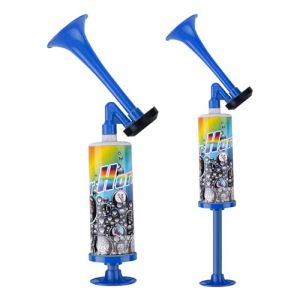 2PCS Mini Pompe à Main Air Corne CHUNLINLAODA-Cornes de Brume Corne de Brume Klaxon Sportif Son Fort Corne de Sports portative avec Pompe à Air pour Stade événements Sportifs Football Rug (Bleu) (YUNLETONG, neuf)