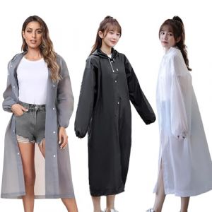 3 Pcs poncho pluie imperméable, imperméable transparent, Poncho Imperméable Unisexe, épaissi, parfait pour les terrains de jeux, la randonnée, l'escalade, les concerts (diyushangmao, neuf)
