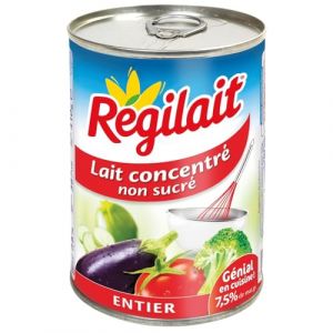 REGILAIT – Lait Concentré Entier Non Sucré, Texture Onctueuse Idéale en Cuisine (Boîte 410g) - Le Lot De 4 (Franc shopping, neuf)