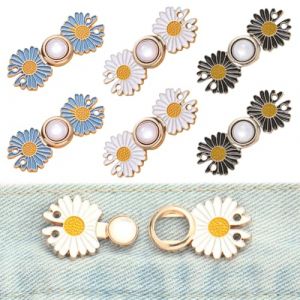 Extenseur de Taille pour Pantalons, 6 Pi&egrave;ces, Boutons Pantalon Serre Taille pour Jean R&eacute;glable Bouton de Taille Pas de Couture, Boucle de Taille en Jean pour Serrer le Bouton de R&eacute;glage de la Taille (EUROEDI SPEDITION, neuf)