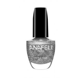 Vernis &agrave; Ongles ANAFELI - Argent n&deg; D01 - Pinceau large pour une application facile (ELDORADA, neuf)