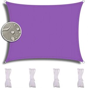 ZQXFZ Ile D'Ombrage ExtéRieur Rectangulaire 3X5m, Voiture,Restaurant,Jardin, Polyester PES Hydrophobe Une Protection des Rayons UV, Toile D'Ombrage -Violet (Magasin De Tissus ColoréS, neuf)