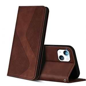 ZONNAVI Coque pour iPhone 14 / iPhone 13, Premium &Eacute;tui Housse en Cuir de Protection avec [Emplacements Cartes] [Magnetique], Clapet Folio Portefeuille pour iPhone 14 / iPhone 13 (Marron) (ZONNAVI, neuf)