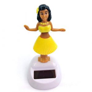 Merting Figurine Solaire Dansante, Danseuse Hawaienne, D&eacute;coration Ornement De Voiture Solaire, Jouet Beaut&eacute; Jupe Balan&ccedil;oire Pi&egrave;ce Poup&eacute;e Danse Bureau Fournitures Maison Int&eacute;rieure (Hitburu, neuf)