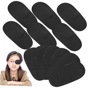NIYANGLE Lot De 12 Cache-Yeux Pédiatriques Pour Lunettes Cache-Yeux Pour Adultes Cache-Yeux Paresseux Cache-Yeux Pour Lunettes D'Amblyopie Cache-Yeux Gauche Tissu Non Tissé (Telinei, neuf)