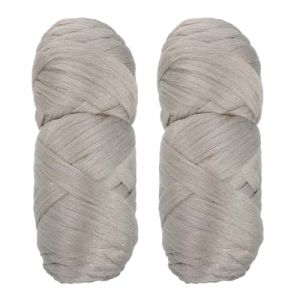 DECHOUS 2 rouleaux Fil de Tresse pour Extension de Cheveux Naturel Fil de Perruque Long Polypropylène Accessoires Capillaires Réalistes pour Femmes Gris (Delicious.C, neuf)