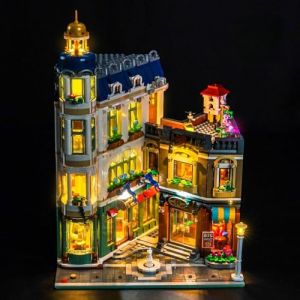 Kit d'&eacute;clairage &agrave; t&eacute;l&eacute;commande compatible avec Lego Shopping Street 11371 (pas de mod&egrave;le), kit d'&eacute;clairage LED compatible avec les mod&egrave;les de briques Lego Shopping Street (BrickBling Lighting, neuf)