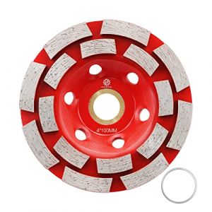 FOCSTOL Meule Diamantée - 100mm x 22,23mm Double Rangée Disque Diamant pour Béton Granit Marbre Maçonnerie Pierre Artificielle pour Meuleuse d'angle (FOCSTOL TOOLS, neuf)