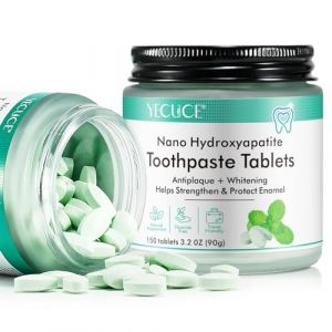 Dentifrice En Comprimés 150P, Pâte Dentifrice Solide, Pastilles À Mâcher Pour Dentifrice, Huile De Noix De Coco & Menthe Ingrédients, Bouche Saine & Réparation De L'Émail & Haleine Fraîche (TFX-Store, neuf)