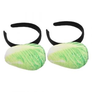 LIFKOME Lot de 2 Serrage-t&ecirc;tes Chou Chinois en Peluche Douce, Accessoire Coiffure Styliste Femme, Bandeau Fantaisie pour F&ecirc;te Halloween et D&eacute;guisement, Maintien Confortable Taille Unique (hdybs, neuf)