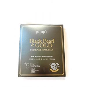 Petitfee Black Pearl & Gold Hydrogel Mask Pack 5 Sheets (Medpak EU, neuf)