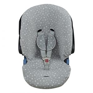 JYOKO KIDS Housse pour siège auto bébé en coton Compatible avec Cybex Aton Cloud-Q-M-2-4-5 (ATON 2, White Star) (JYOKO, neuf)