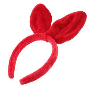 WRITWAA Bandeau D'oreille De Lapin Oreilles Filles Rose Bleu Deguisement Adulte Bandeau Pour Femme Bandes De Cheveux Pour Femmes Bande De Cheveux De Lapin Bandeaux De Lapin Rouge En Tissu (Saieli, neuf)