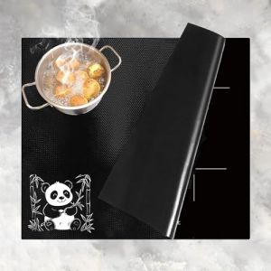 Tapis de Protection pour Plaques à Induction, 52x61cm Anti-Rayures et Antidérapant en Silicone Plaque de Cuisson Magnétique, Plaque de Cuisson Magnétique, Couvre pour Cuisson Électrique（Motif Panda） (Amigo-EU, neuf)