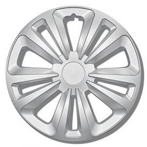 Enjoliveurs Argent&eacute; 14 Pouces - Jeu de 4 enjoliveurs 13 Pouces &agrave; enjoliveurs 16 Pouces - T-Rar enjoliveurs pour la Plupart des Marques Automobiles et Jantes en Acier - Enjoliveurs en Noir ou argent&eacute; (Kuglo, neuf)