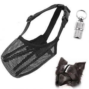Museli&egrave;re pour Chien, Museli&egrave;Re Pliable en Filet Souple pour Petits Et Moyens Chiens avec Sangles R&eacute;Glables pour Pr&eacute;Venir Les Morsures(Noir, M) (OuiouiMarke(Livraison express &agrave; partir de 5 euros), neuf)
