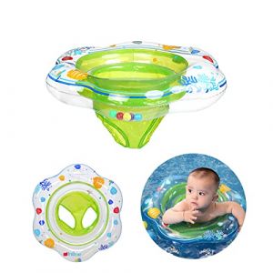 XQMMGO Bou&eacute;e de natation pour b&eacute;b&eacute; avec si&egrave;ge, accessoires de bain pour piscine pour enfants, tout-petits et nourrissons, bou&eacute;e gonflable avec si&egrave;ge pour b&eacute;b&eacute;s &acirc;g&eacute;s de 6 &agrave; 36 mois (Vert) (YYU Stock fun, neuf)