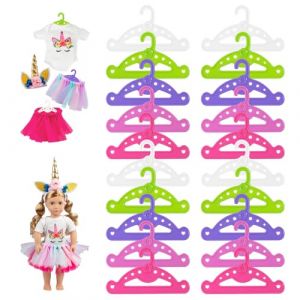 TenaLucy 20 Pi&egrave;ces Cintre Enfant,Cintres pour Poup&eacute;es Cintre Bebe Cintre Poupee Cintres de Poup&eacute;e Set Plastik V&ecirc;tements Poup&eacute;e Cintre Baby Born Ensemble de Cintres,pour Enfants B&eacute;b&eacute;s Les Poup&eacute;e (mingyufamly, neuf)