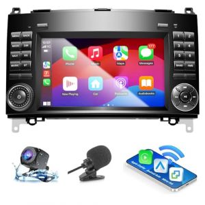 ANKEWAY Autoradio pour Mercedes-Benz Classe A W169/B W245/Viano Vito W639 avec Android Auto et CarPlay sans Fil, Car Radio St&eacute;r&eacute;o Android [2G+32G] avec Cam&eacute;ra De Recul/Micro/Bo&icirc;tier Canbus/App Store (ANKEWAY-FR, neuf)
