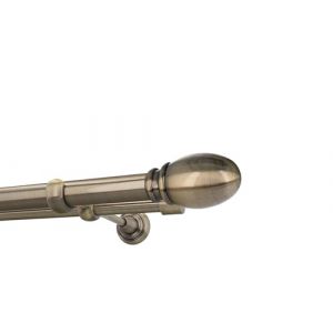 HDTL 25/19mm Kit de tringle a rideau Metal Fixation murale Laiton Antique 200 cm Eufeme (HDTL House Decoration, neuf)