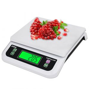 Grande Balance de Cuisine Électronique 30kg/1g Balance Alimentaire Professionnelle de Précision Calcul Calories 6 Unités et Fonction Tare Compte Numérique Balance avec Écran LCD Rétroéclairé (OUFAN HEMO, neuf)