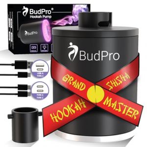 Mini pompe &agrave; narguil&eacute; &eacute;lectrique avec lumi&egrave;re LED rechargeable &ndash; Kit de d&eacute;marrage portable &agrave; charbon de bois pour narguil&eacute; &ndash; Compresseur d'air de plong&eacute;e type C (Budprostore FR, neuf)